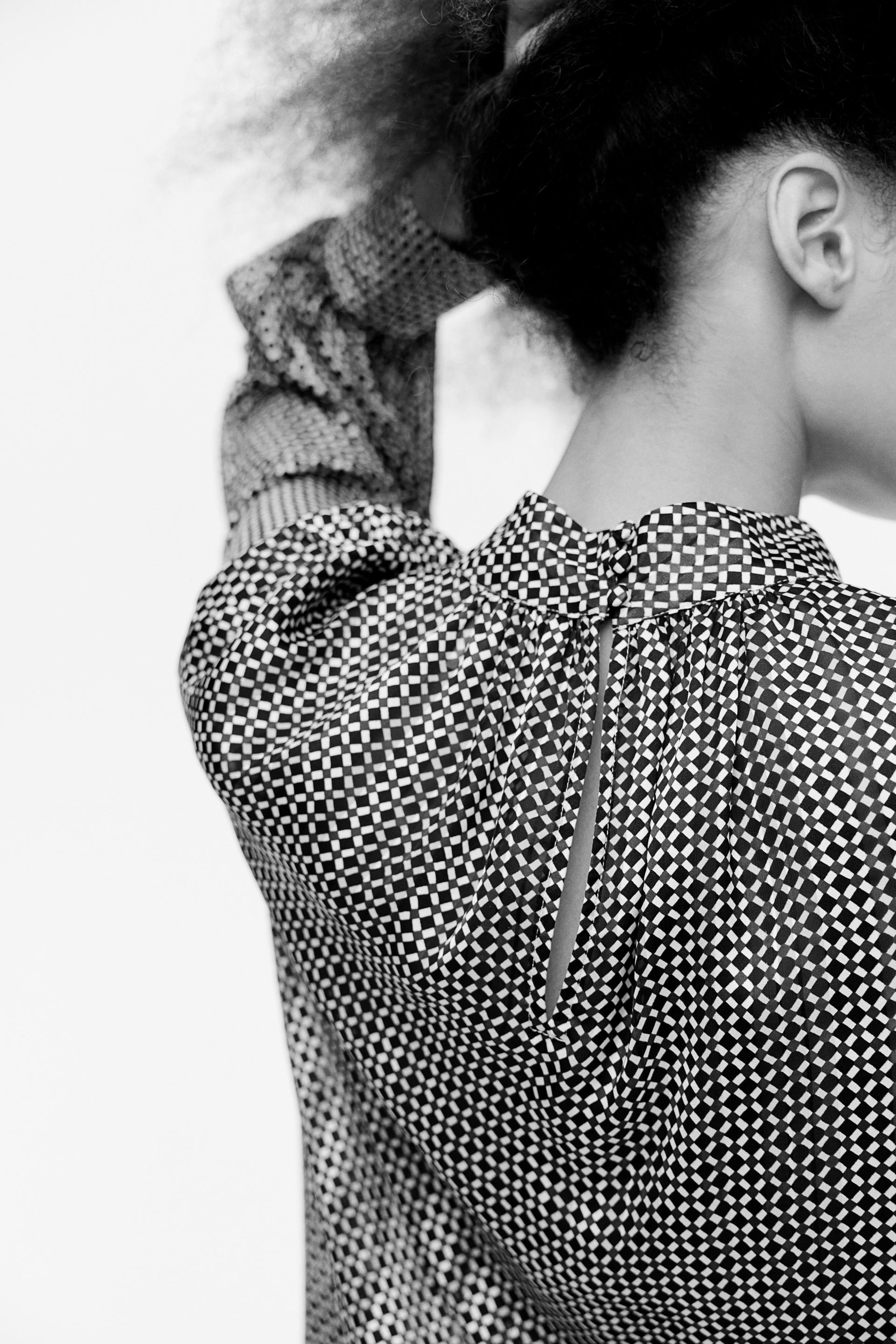 patterned blouse
