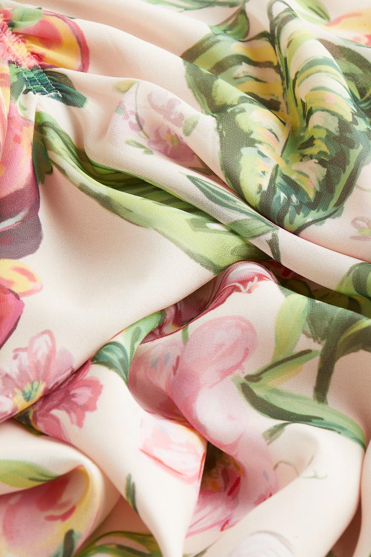 patterned chiffon dress