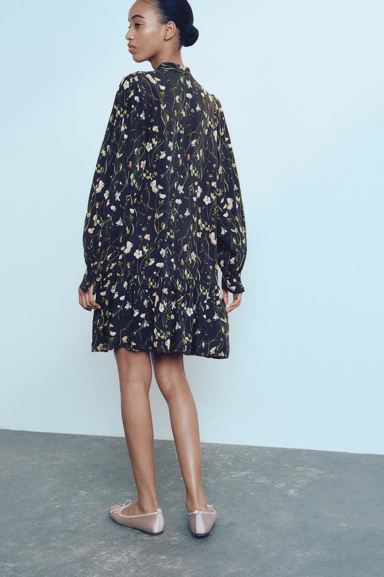 patterned viscose dress