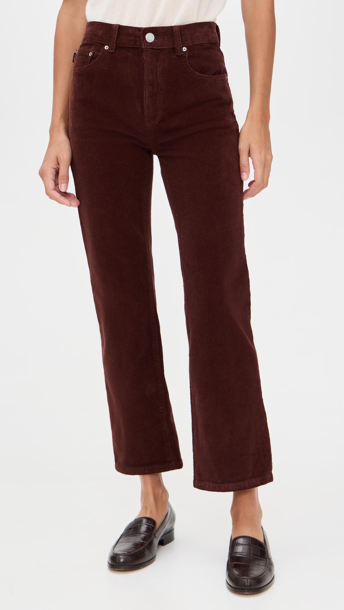 patti straight high rise ankle corduroy jeans