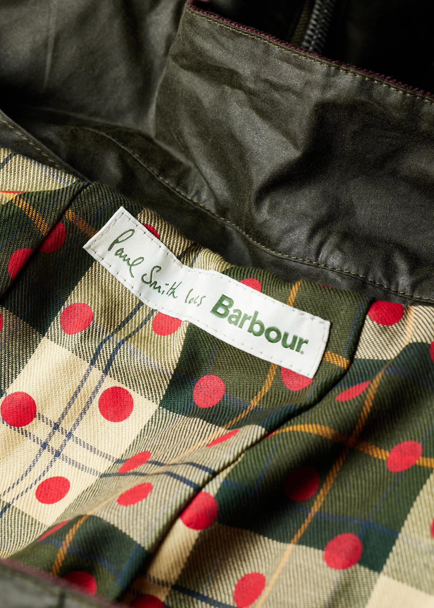 paul smith loves barbour paul smith loves barbour - women's 'bedale' waxed jacket green