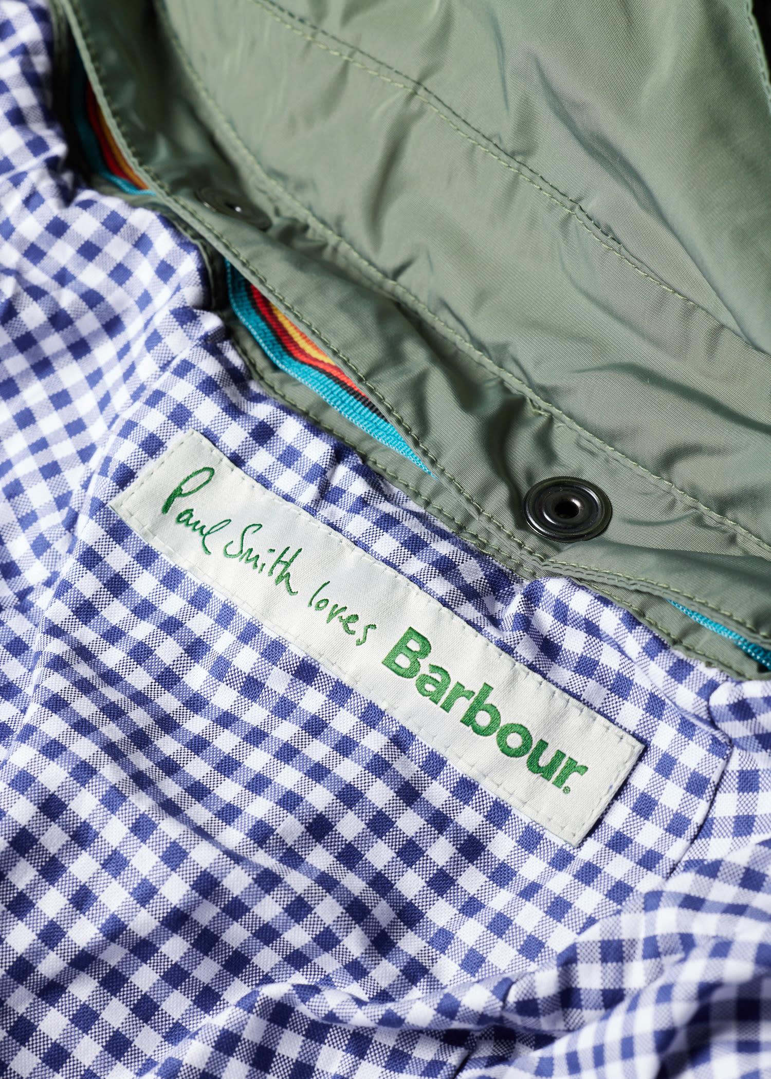 paul smith loves barbour paul smith loves barbour - women's 'broomhill' showerproof jacket green