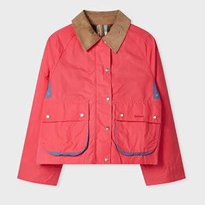 paul smith loves barbour paul smith loves barbour - women's winterberry 'spey' jacket red