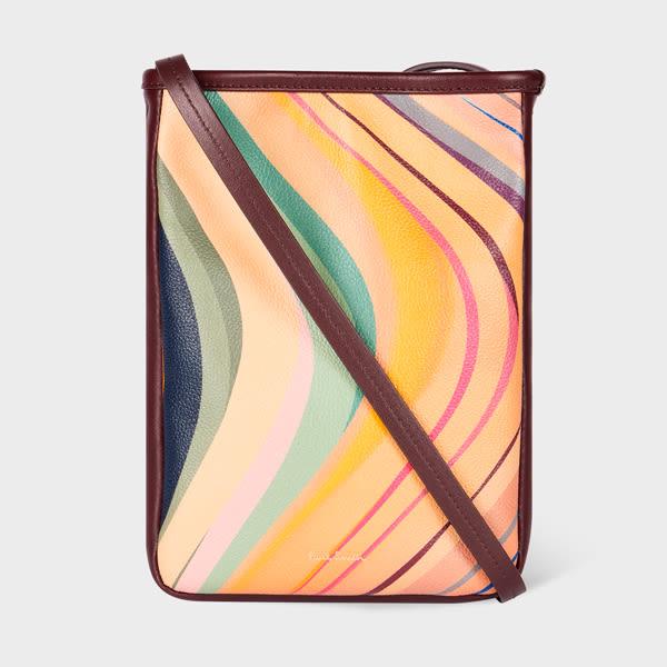 paul smith women's 'dusky swirl' leather pouch bag multicolour