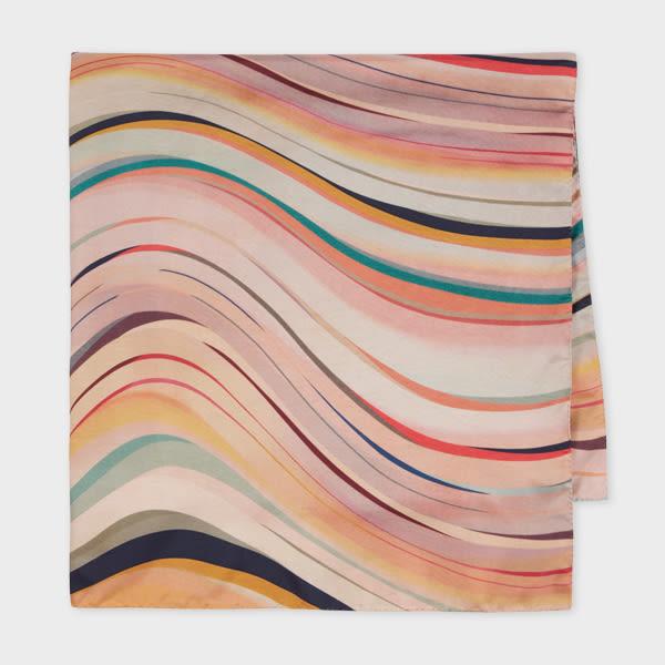 paul smith women's 'dusky swirl' silk square scarf multicolour