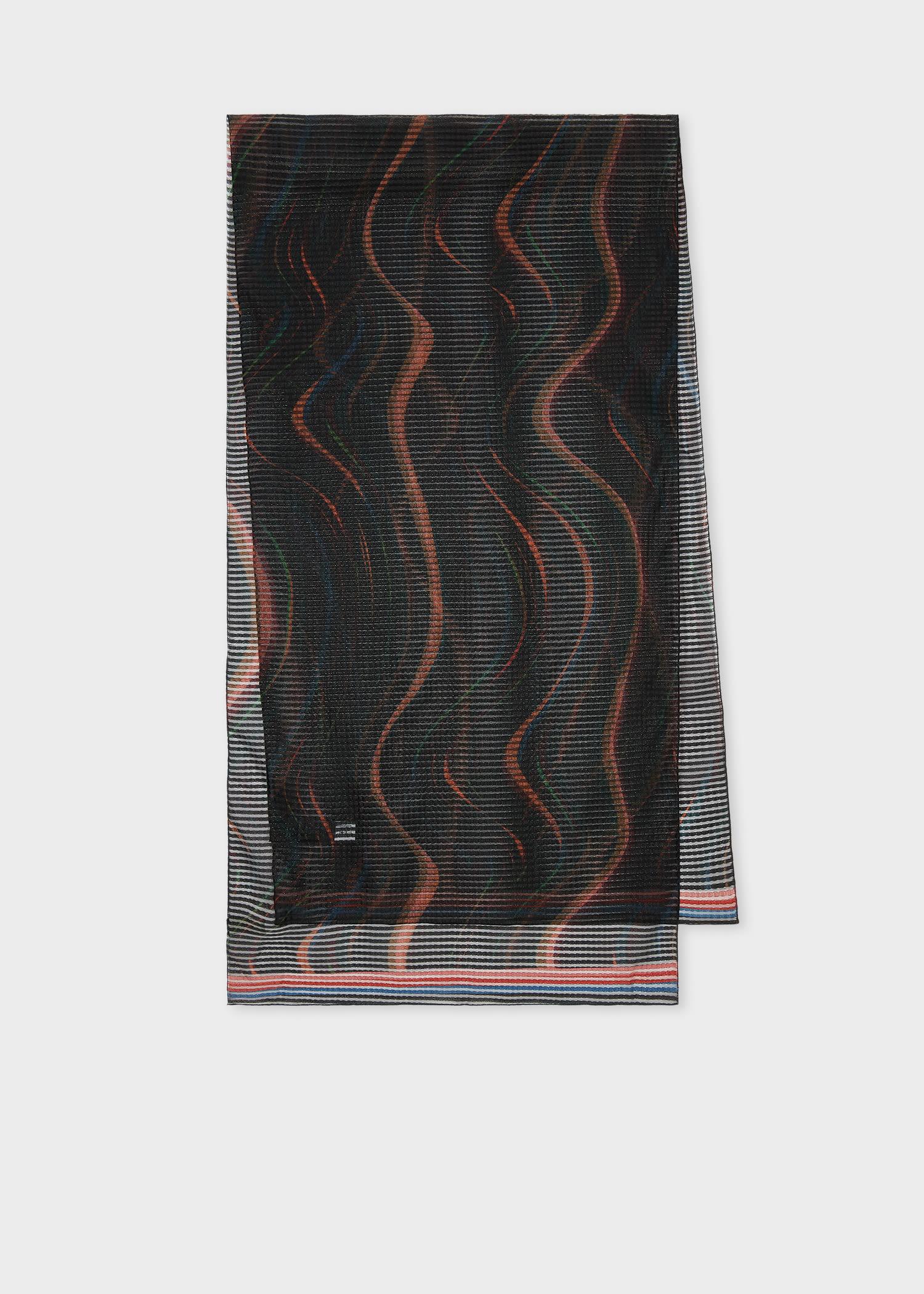 paul smith women's 'midnight swirl' scarf black