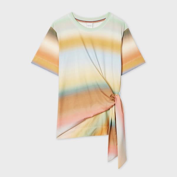 paul smith women's 'smith stripe' tie top multicolour
