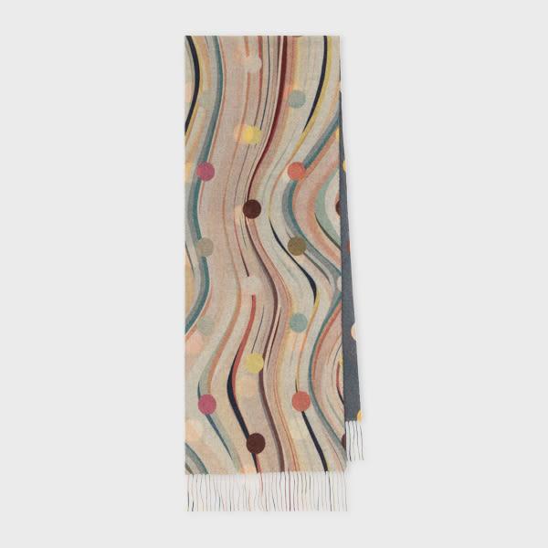 paul smith women's 'swirl' polka dot scarf multicolour