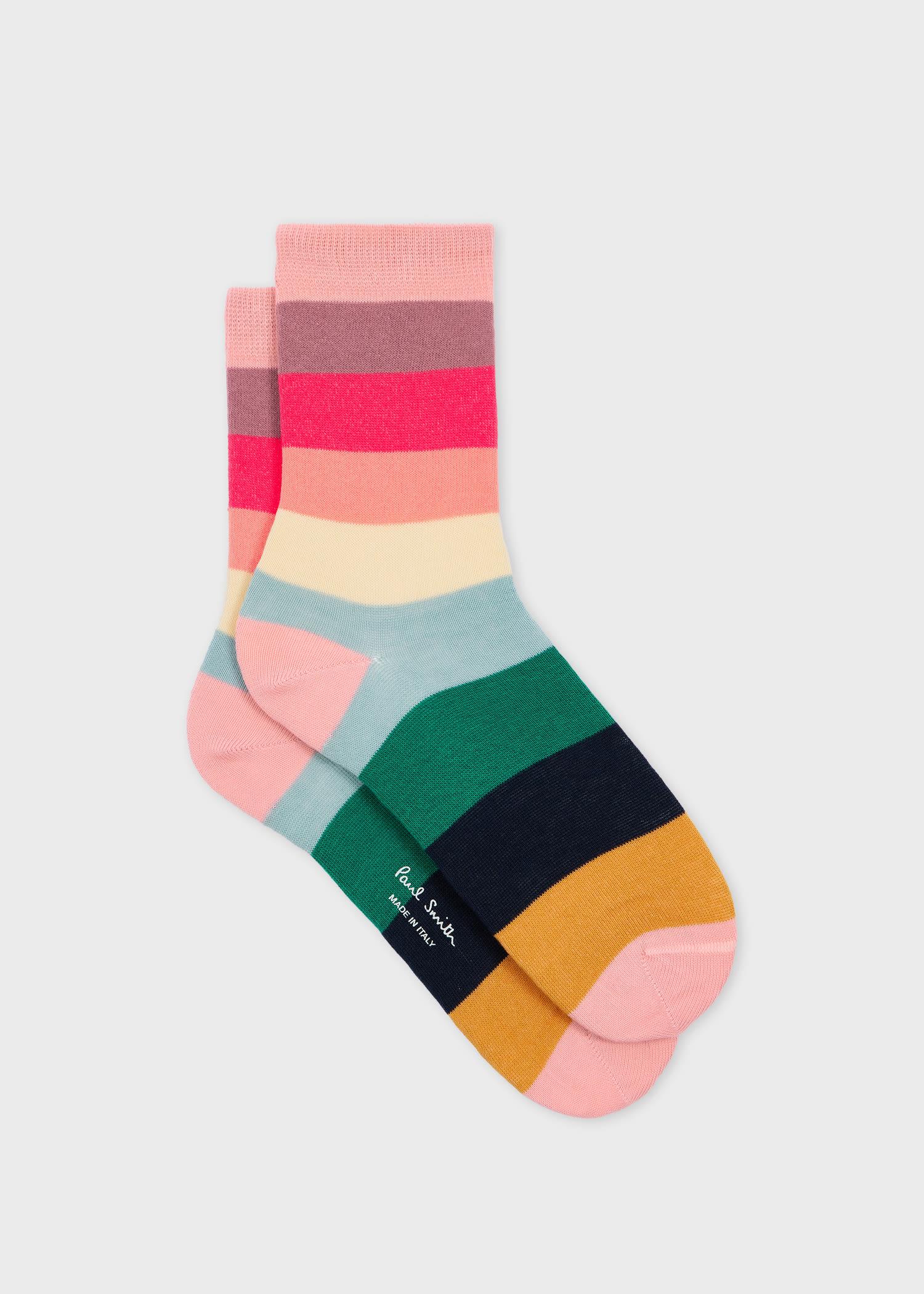 paul smith women's 'swirl stripe' socks multicolour
