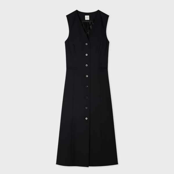 paul smith women's a suit to travel in - black tailored sleeveless dress