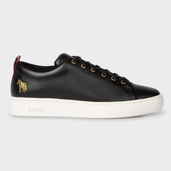 paul smith women's black leather 'lee' sneakers