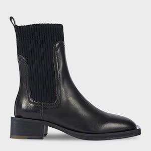 paul smith women's black leather 'matola' boots