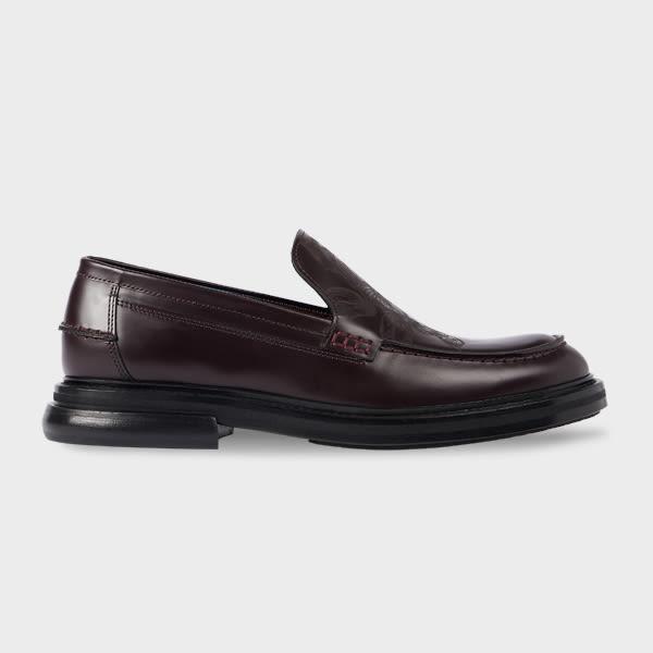 paul smith women's bordeaux 'camini' loafers red