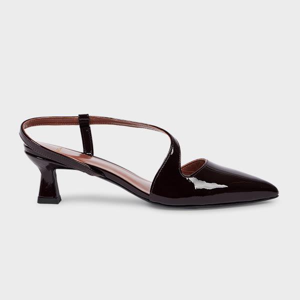 paul smith women's burgundy 'cloudy' patent leather heels red