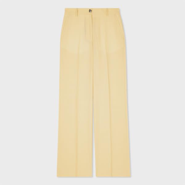 paul smith women's buttercup yellow wool trousers