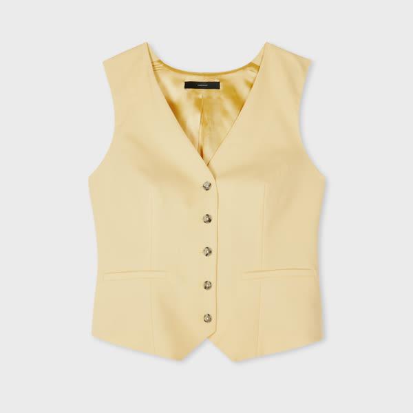 paul smith women's buttercup yellow wool waistcoat