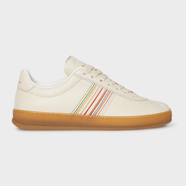 paul smith women's ecru 'monza' retro sneakers white