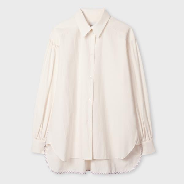 paul smith women's ecru oversized cotton shirt white