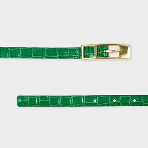 paul smith women's green leather croc belt