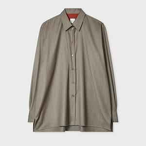 paul smith women's grey cashmere-blend shirt