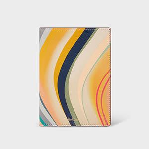 paul smith women's leather 'swirl' passport cover multicolour