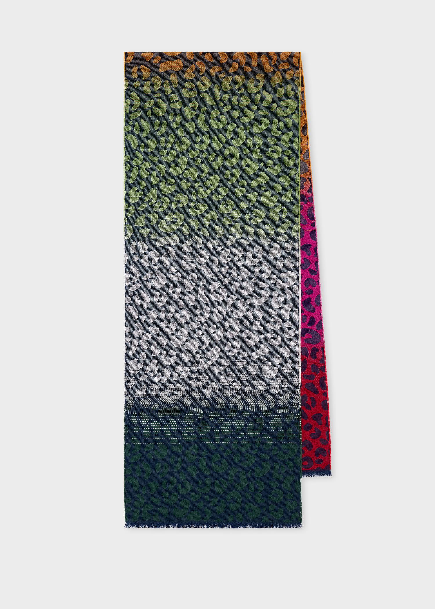 paul smith women's leopard 'swirl' scarf multicolour