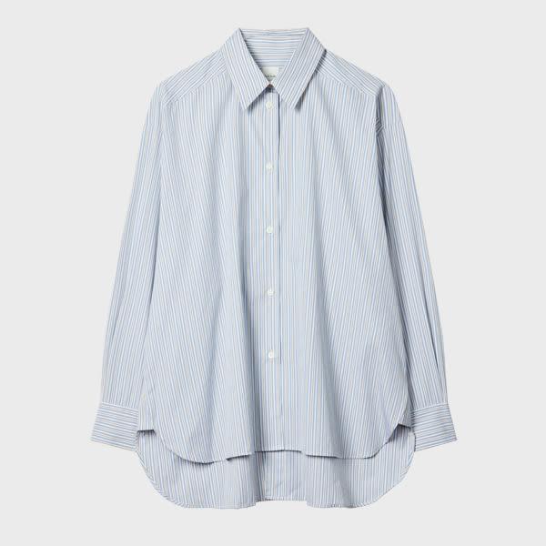 paul smith women's light blue stripe oversized shirt