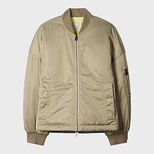 paul smith women's light khaki bomber jacket grey