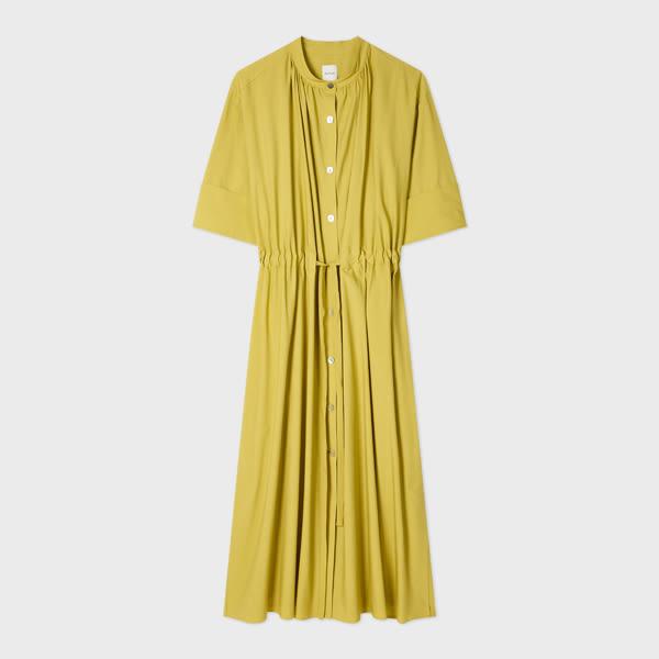 paul smith women's lime lyocell-cotton shirt dress green