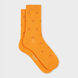 paul smith women's orange 'duck' socks