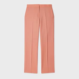 paul smith women's pink slim-fit wool-mohair trousers