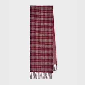 paul smith women's red ombre check scarf