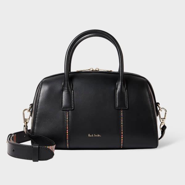 paul smith women's small leather black 'boston' bag