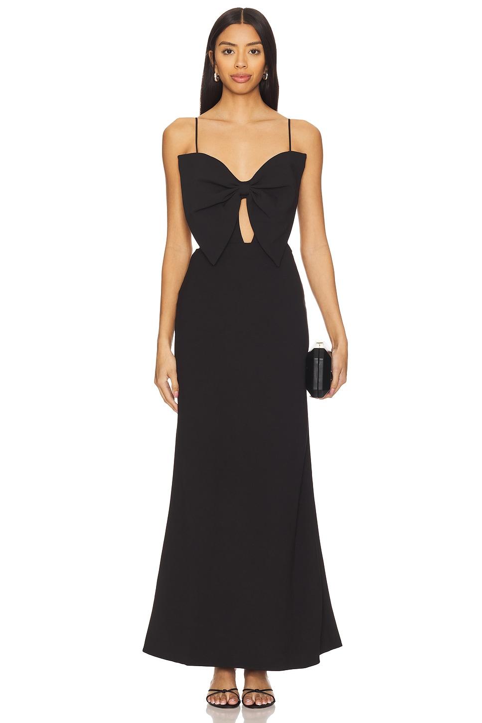 paula bow maxi dress
