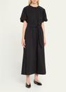 paulina poplin self-tie shirtdress