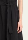 paulina poplin self-tie shirtdress