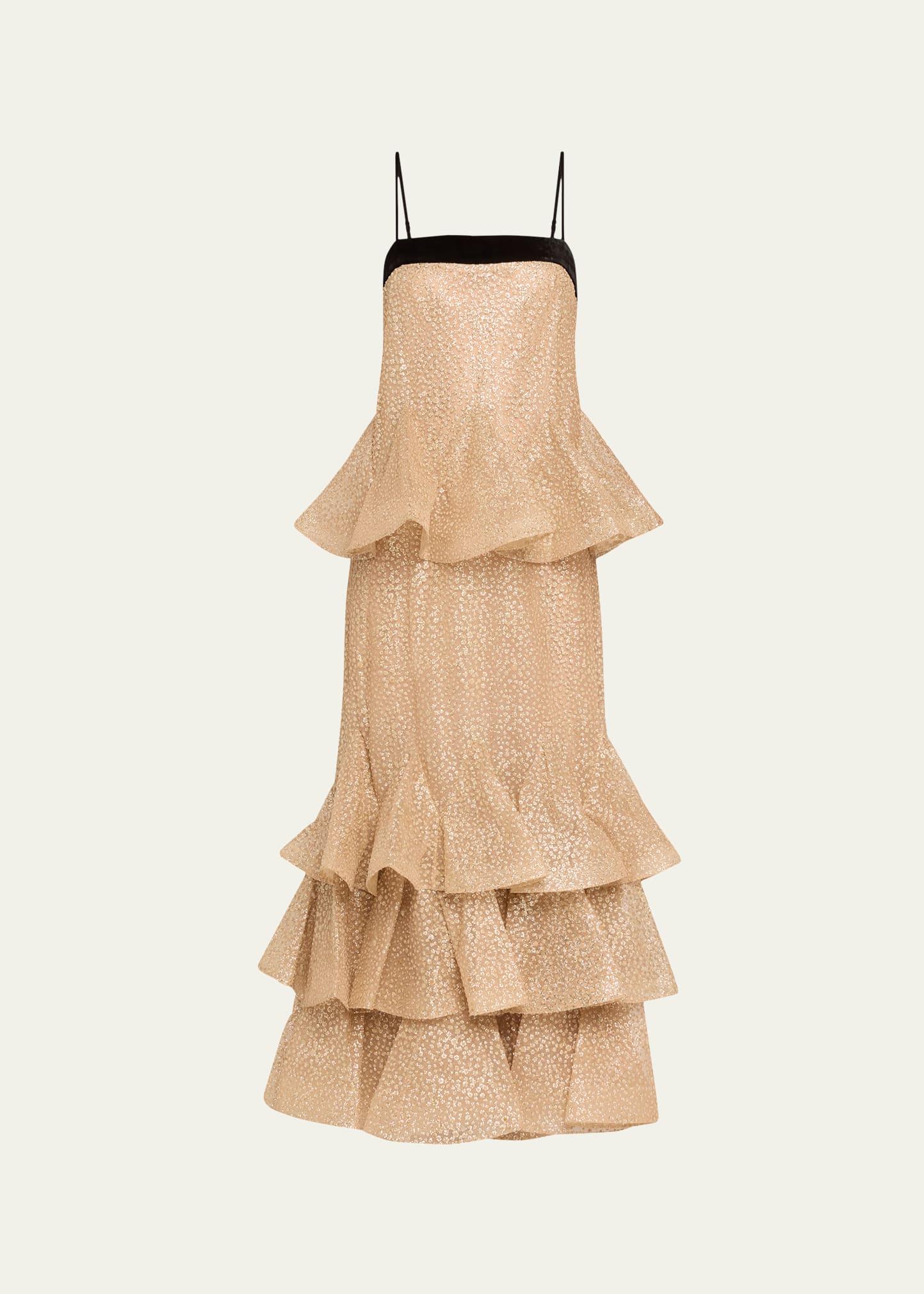 pavilion glitter flutter slip dress