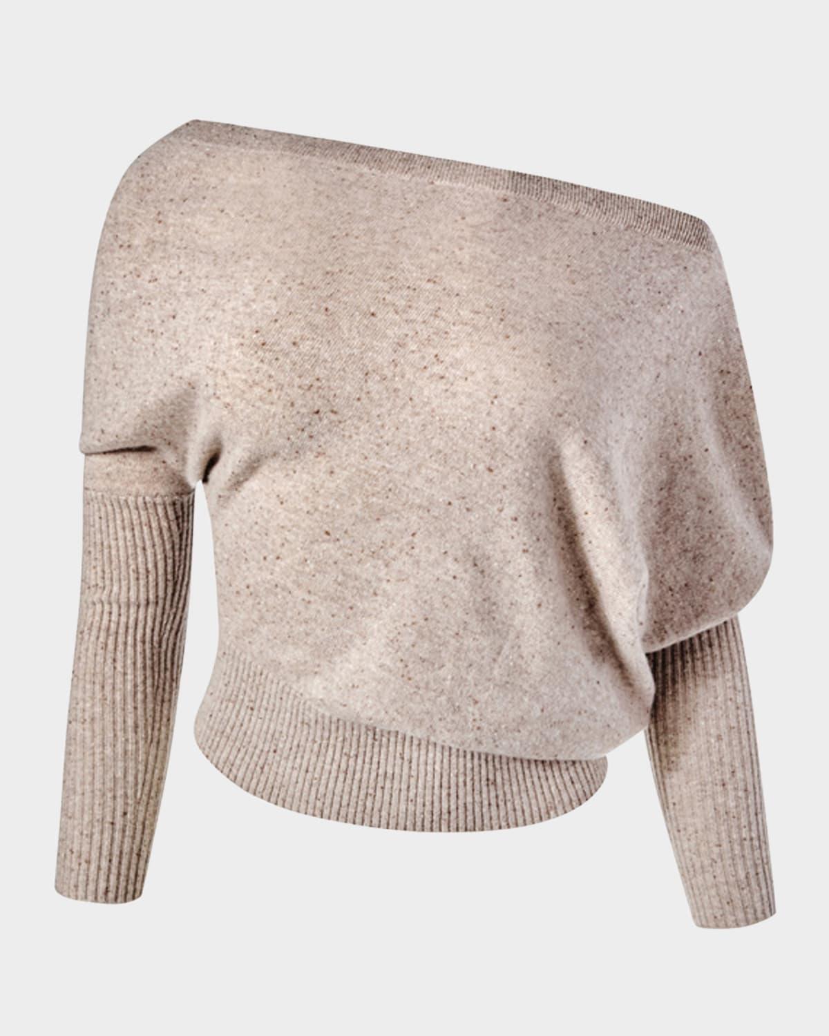 paxi off-the-shoulder cashmere sweater