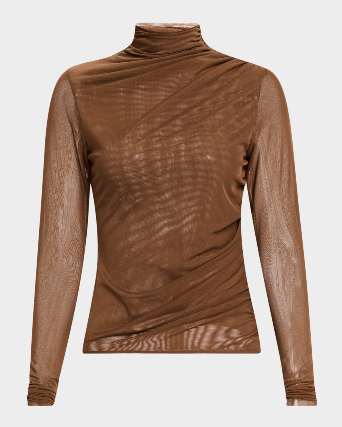 paxton gathered turtleneck top