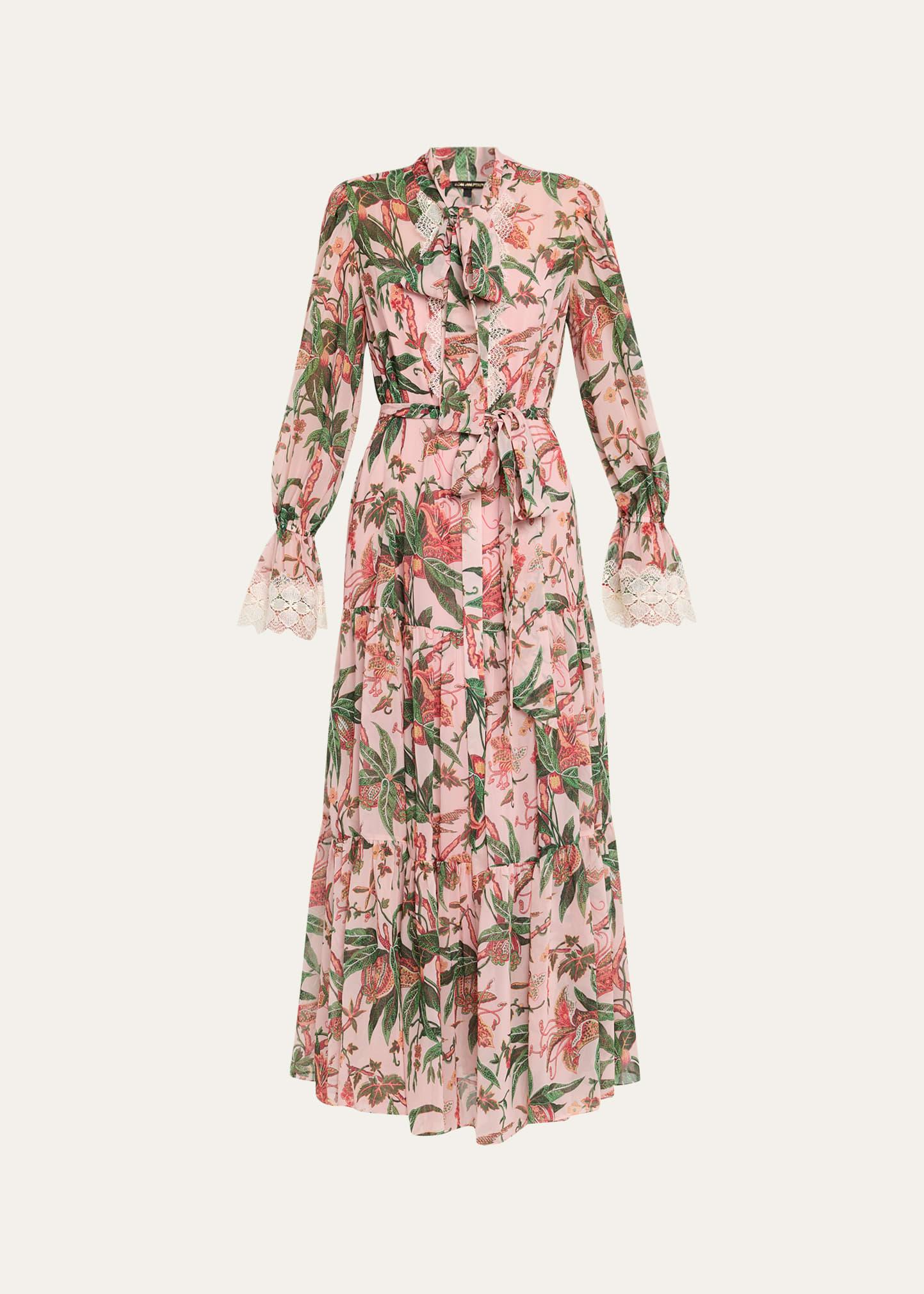payne tiered floral-print maxi dress