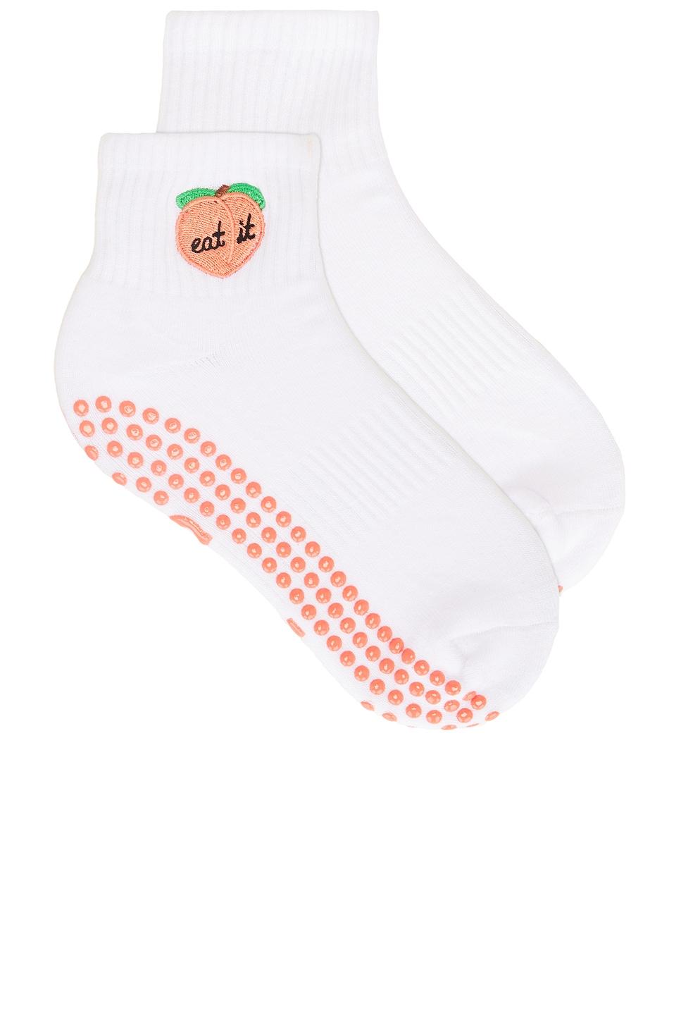 peach grip socks