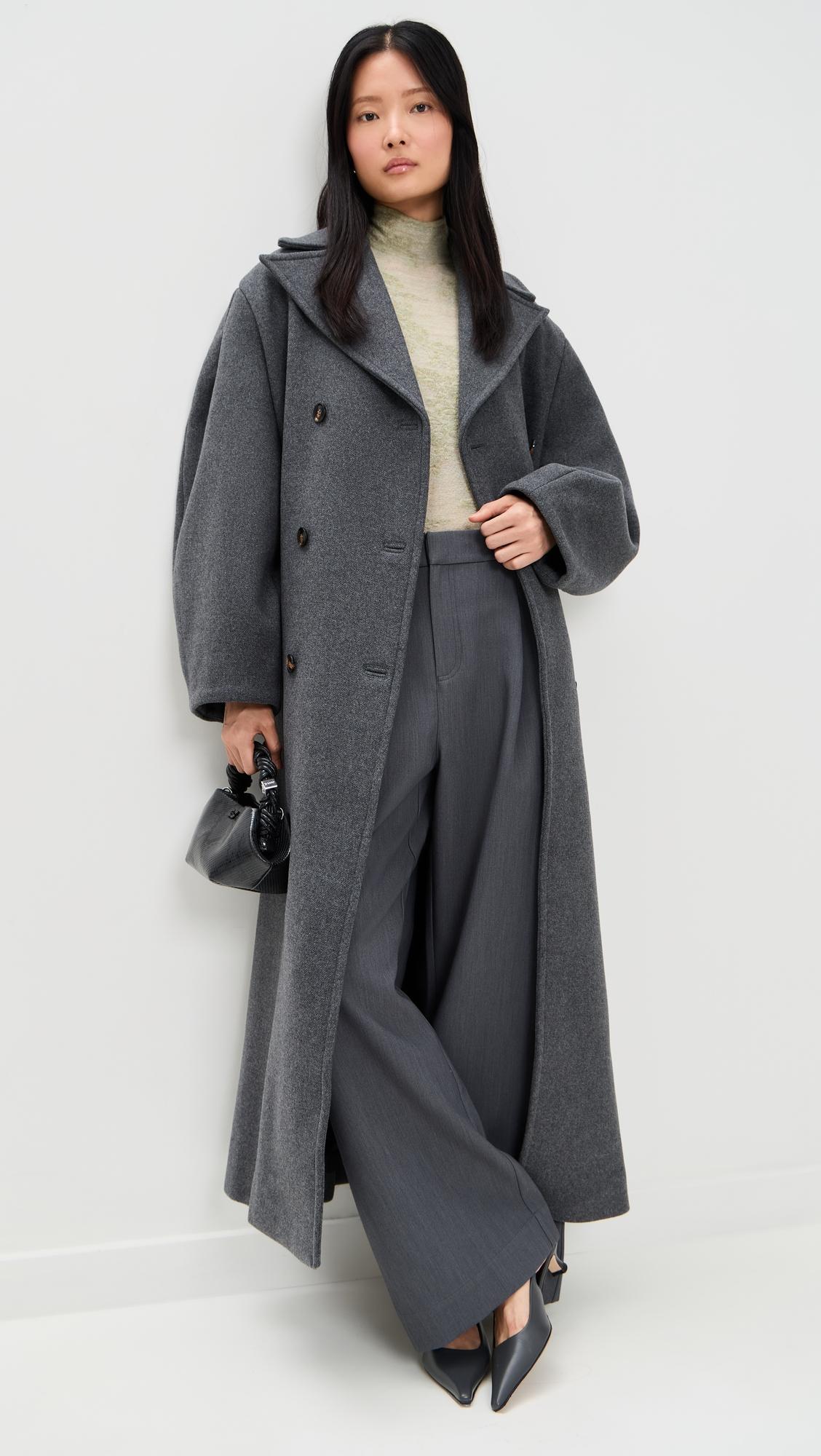 peacoat wool trench coat
