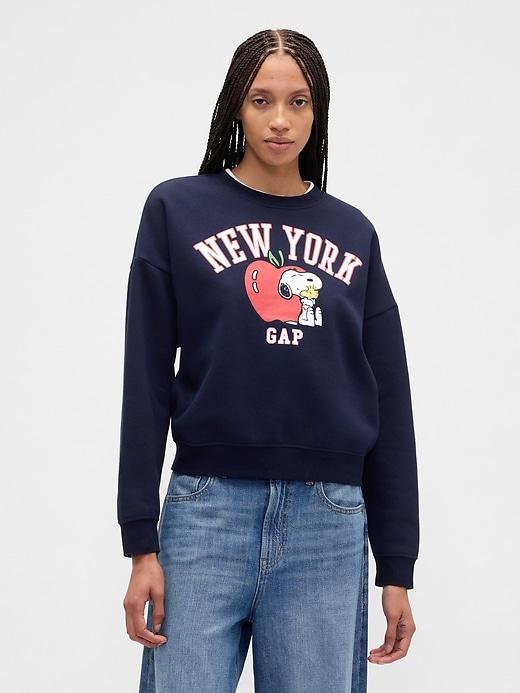 peanuts oversized gap logo sweatshirt