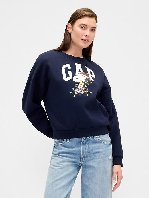 peanuts oversized gap logo sweatshirt