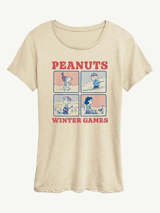 peanuts winter games short sleeve graphic t-shirt