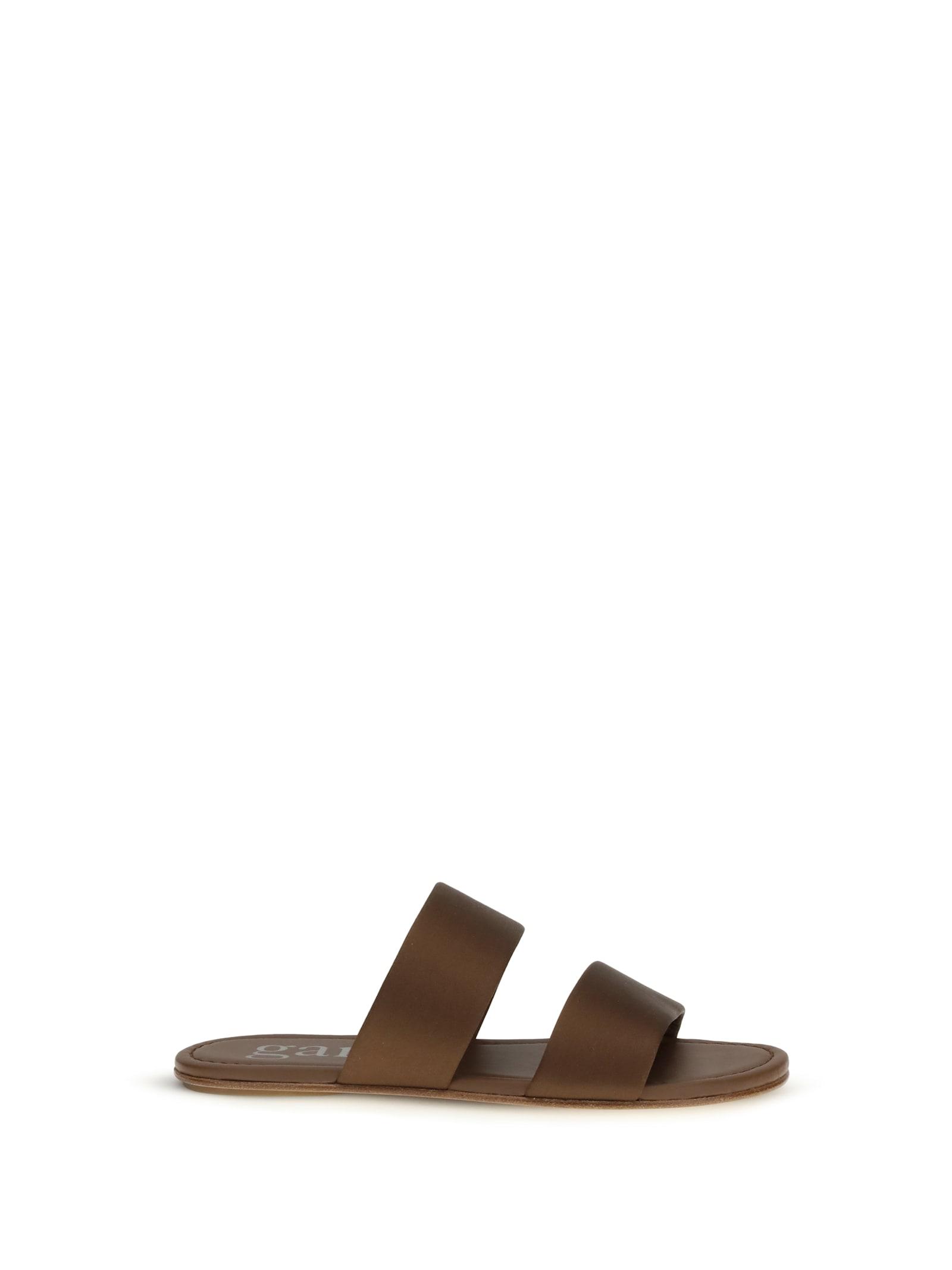 pedro garcia double-band satin sandals
