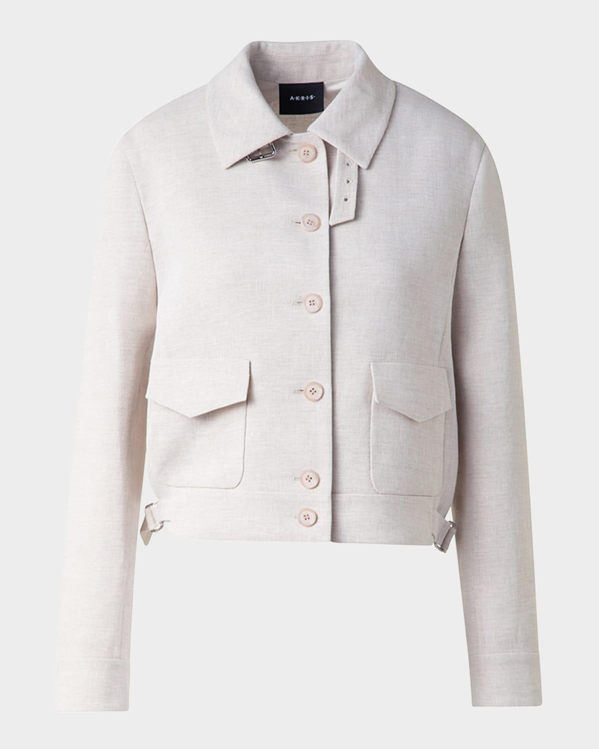 peer twisted linen double-face jacket