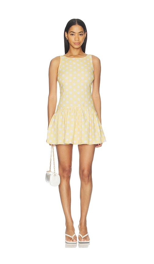 peixoto addison mini dress in yellow.