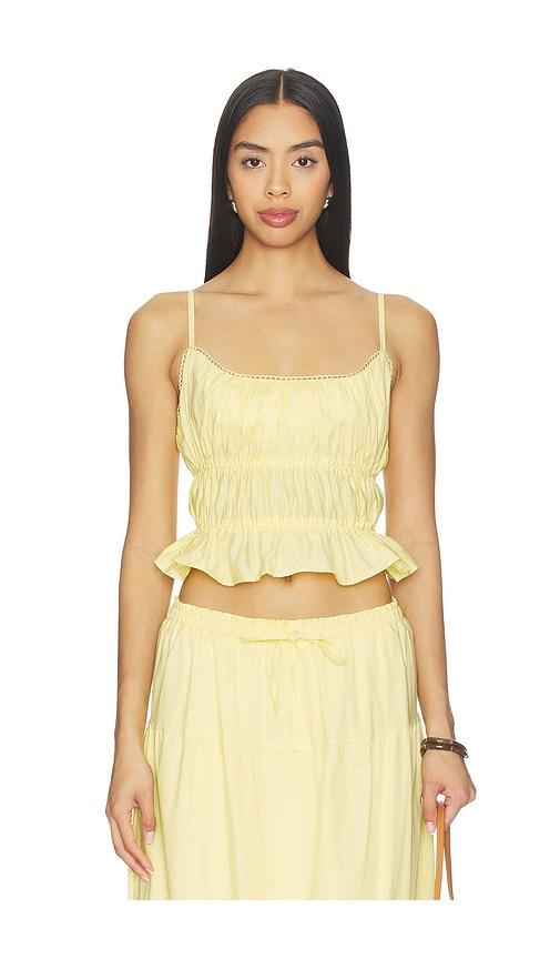 peixoto amelia top in yellow.