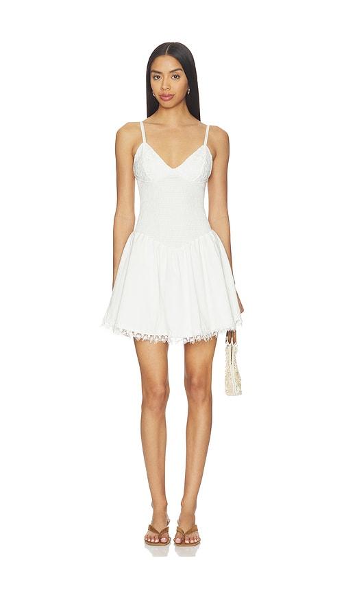peixoto andie mini dress in white.